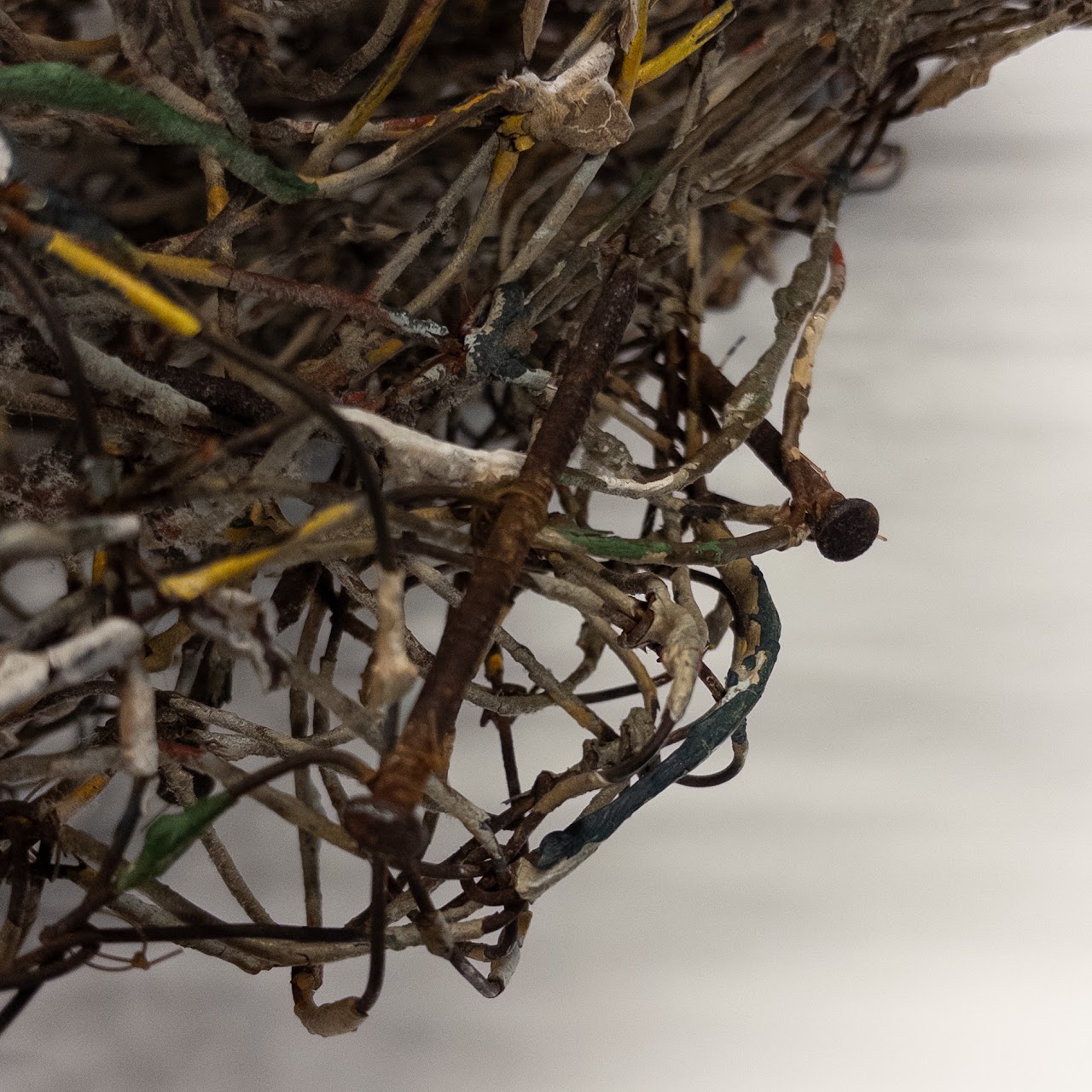 Post Modern Deconstructed Wire and Ceramic Sculpture