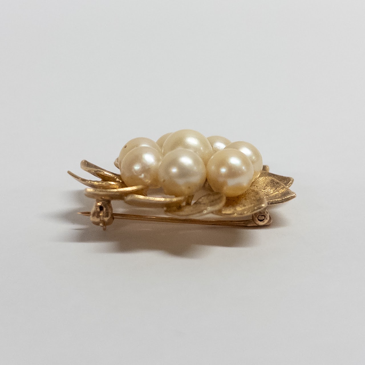 14K Gold and Pearl Brooch