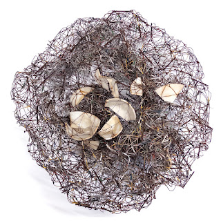 Post Modern Deconstructed Wire and Ceramic Sculpture