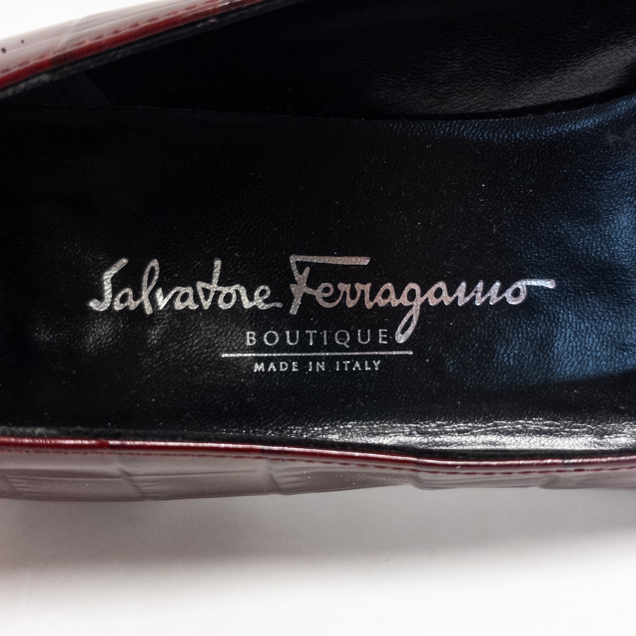 Salvatore Ferragamo Crocodile Print Pumps