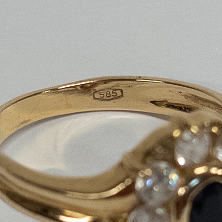 14K Gold and Sapphire Ring