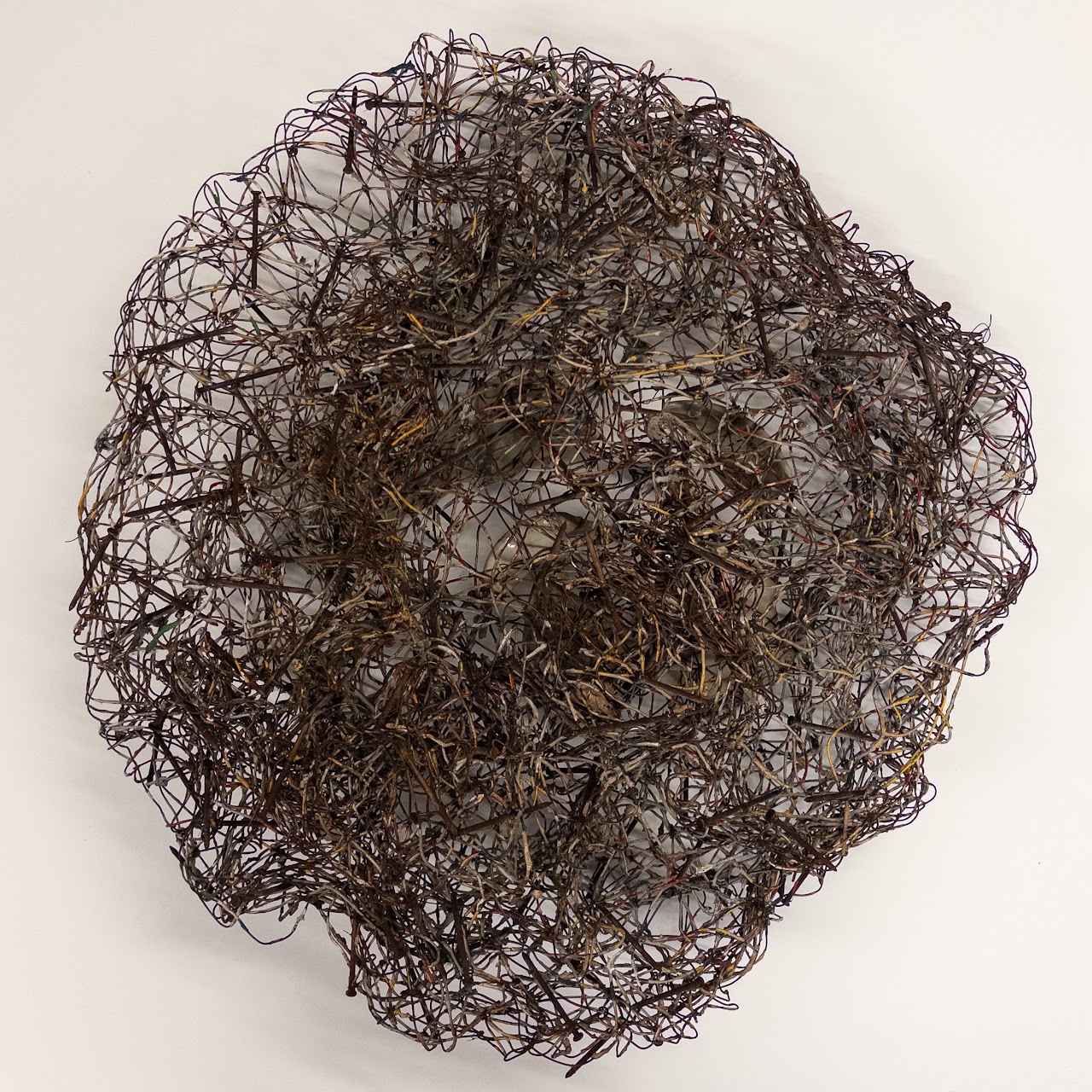 Post Modern Deconstructed Wire and Ceramic Sculpture