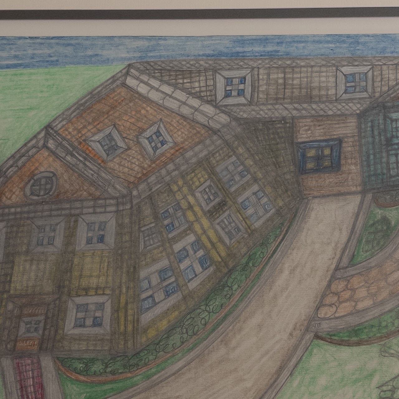 Todd Carter Untitled Folk Art House Drawing