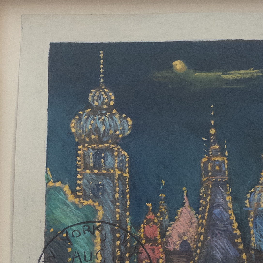 Brinah Bank Kessler 'Luna Park At Night' Pastel