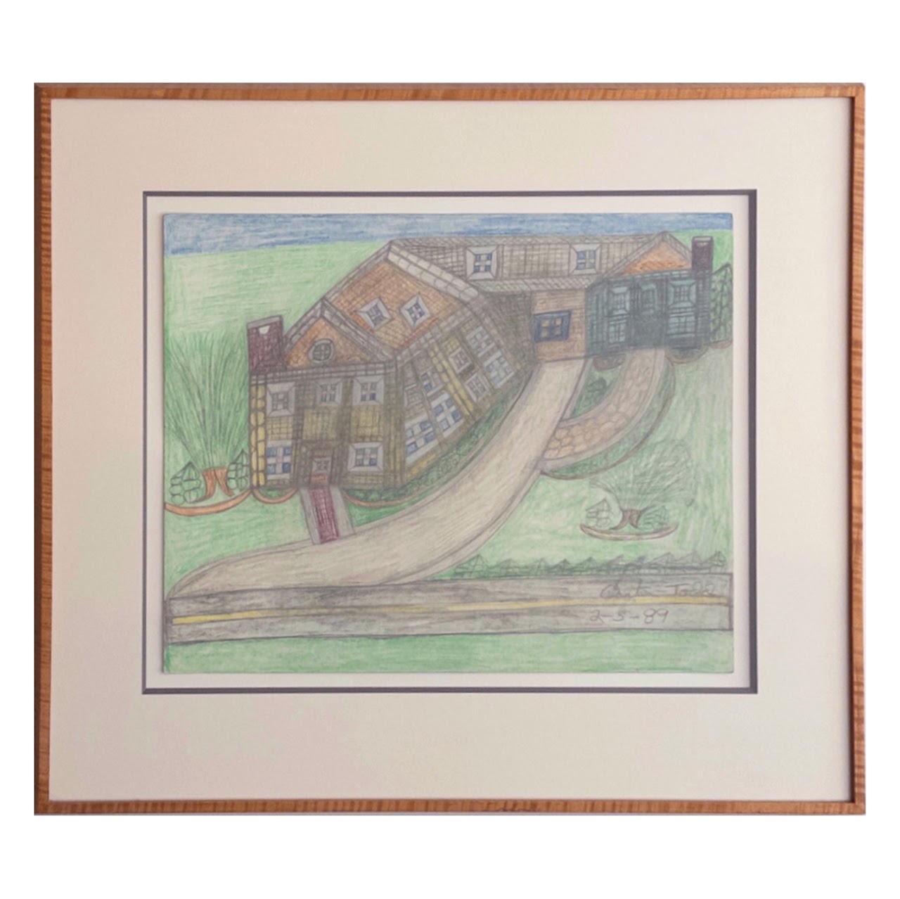 Todd Carter Untitled Folk Art House Drawing