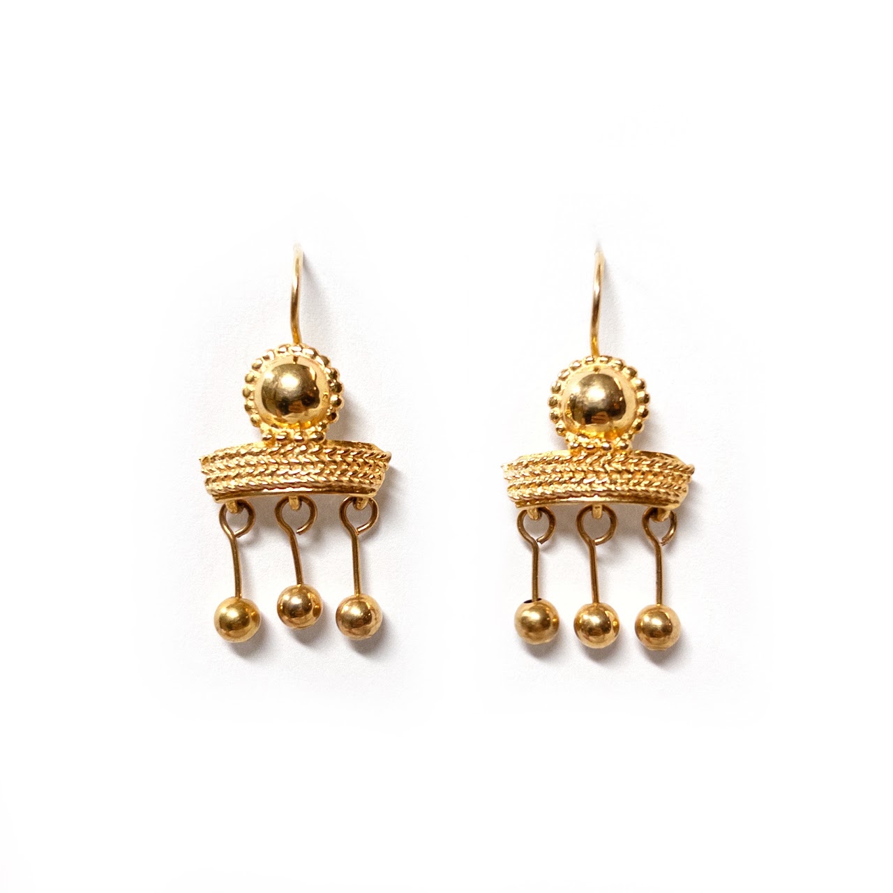 14K Gold Chandelier Earrings