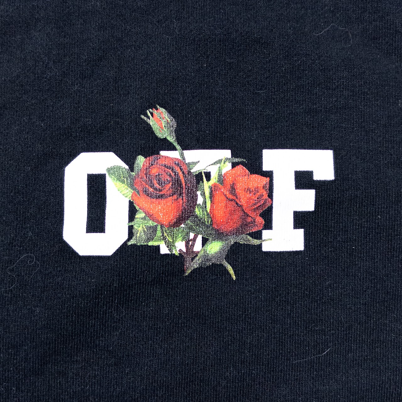 Off white rose clearance sweatshirt