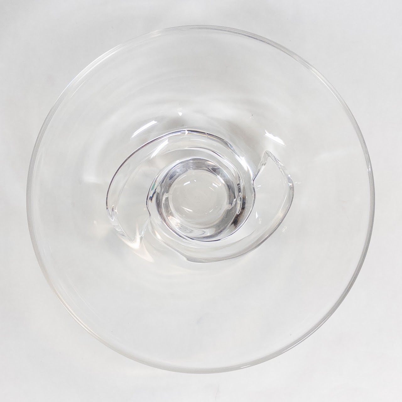 Steuben Crystal Swirl Base Bowl