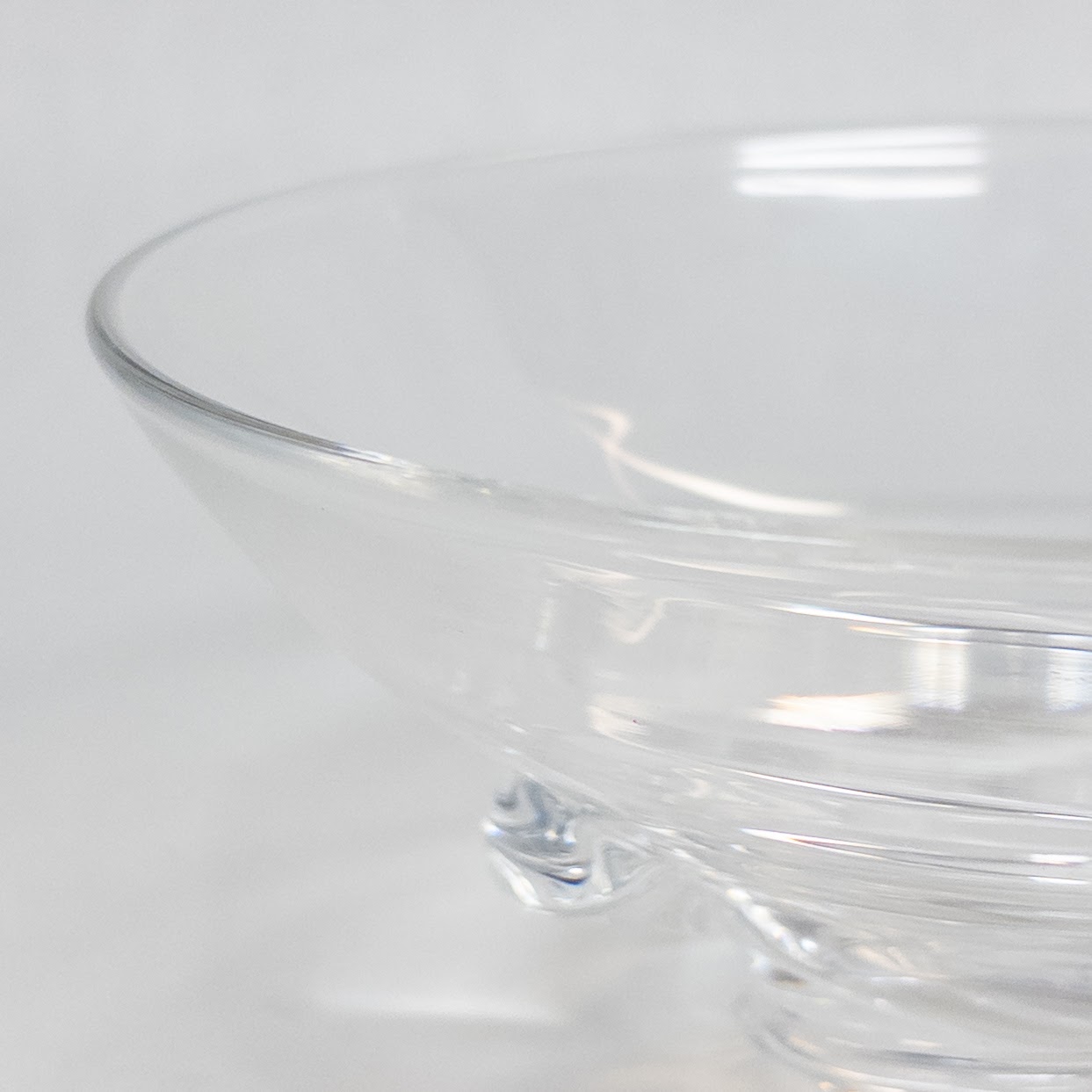 Steuben Crystal Swirl Base Bowl