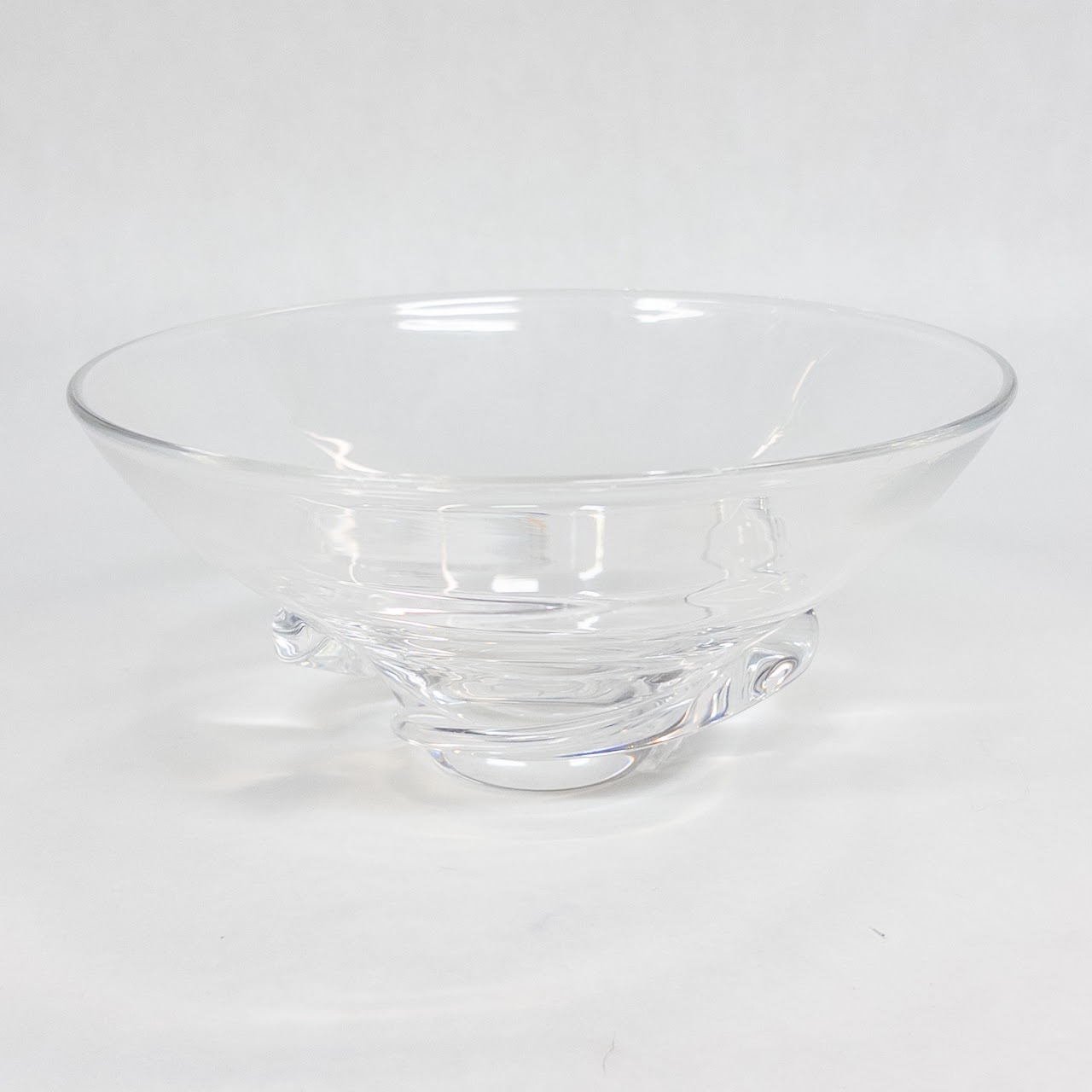 Steuben Crystal Swirl Base Bowl