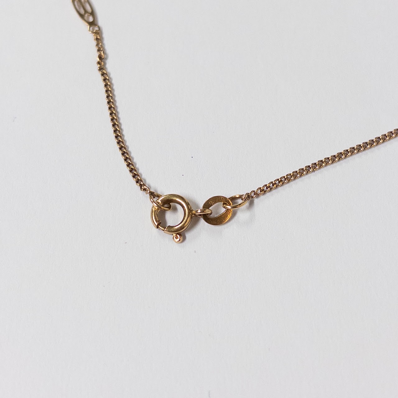 18K Oval Fancy Link Chain Necklace