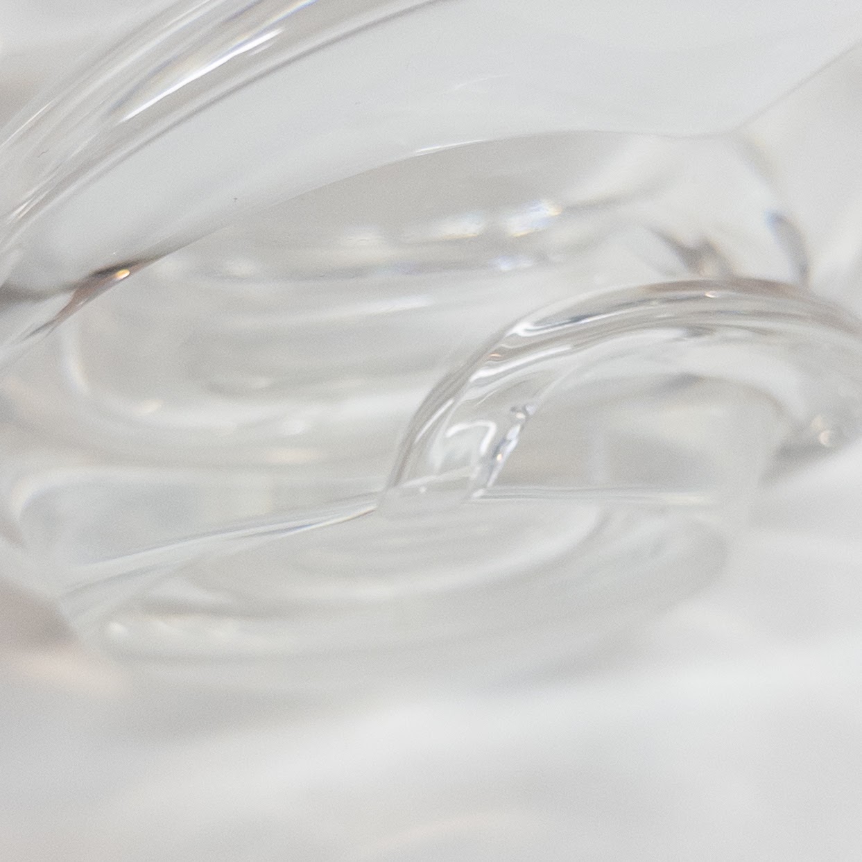 Steuben Crystal Swirl Base Bowl