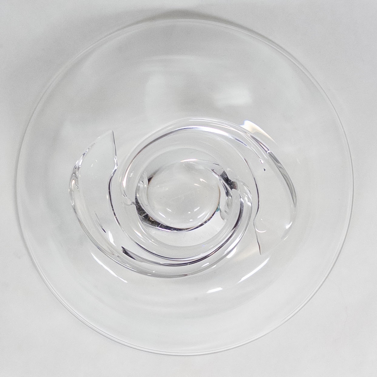 Steuben Crystal Swirl Base Bowl