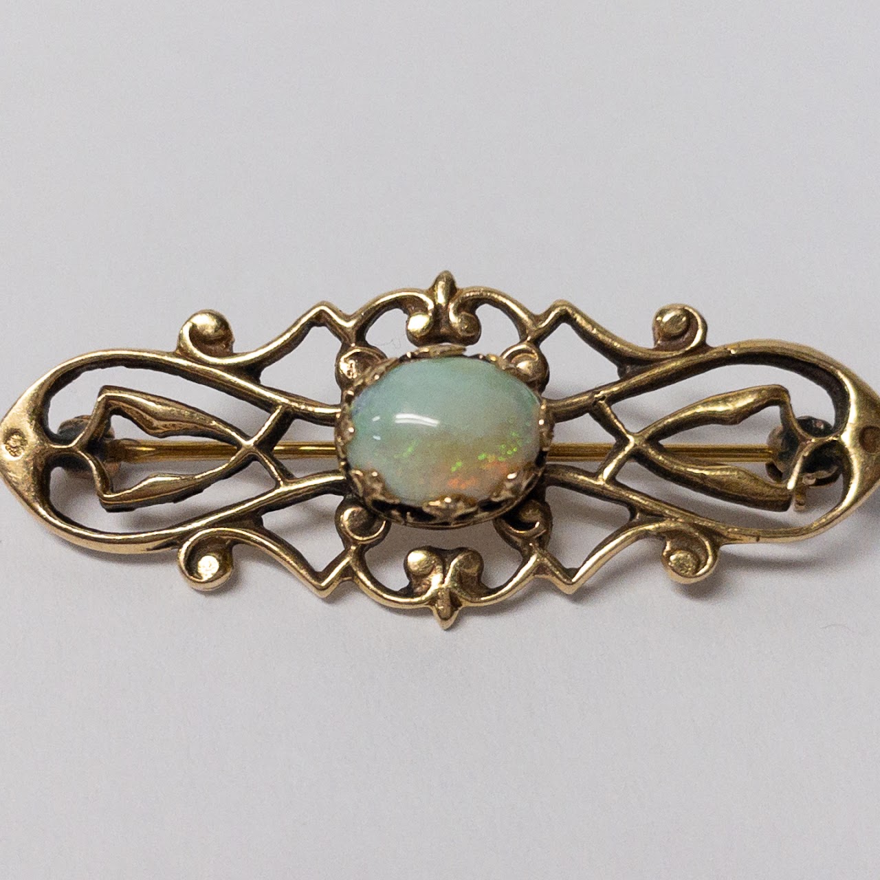 14K Gold & Opal Brooch