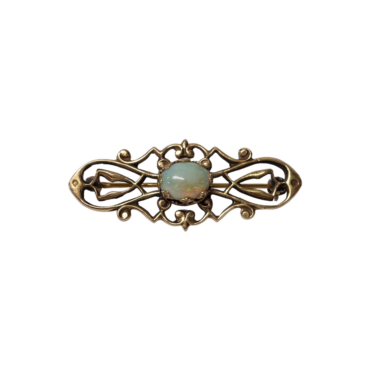 14K Gold & Opal Brooch