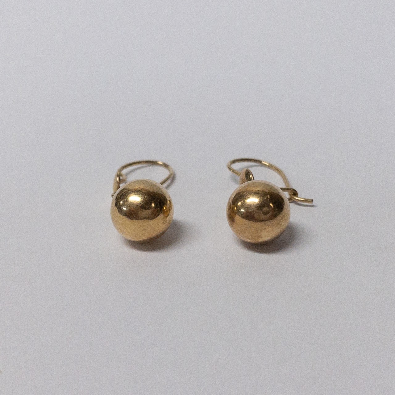 14K Gold Ball Drop Earrings