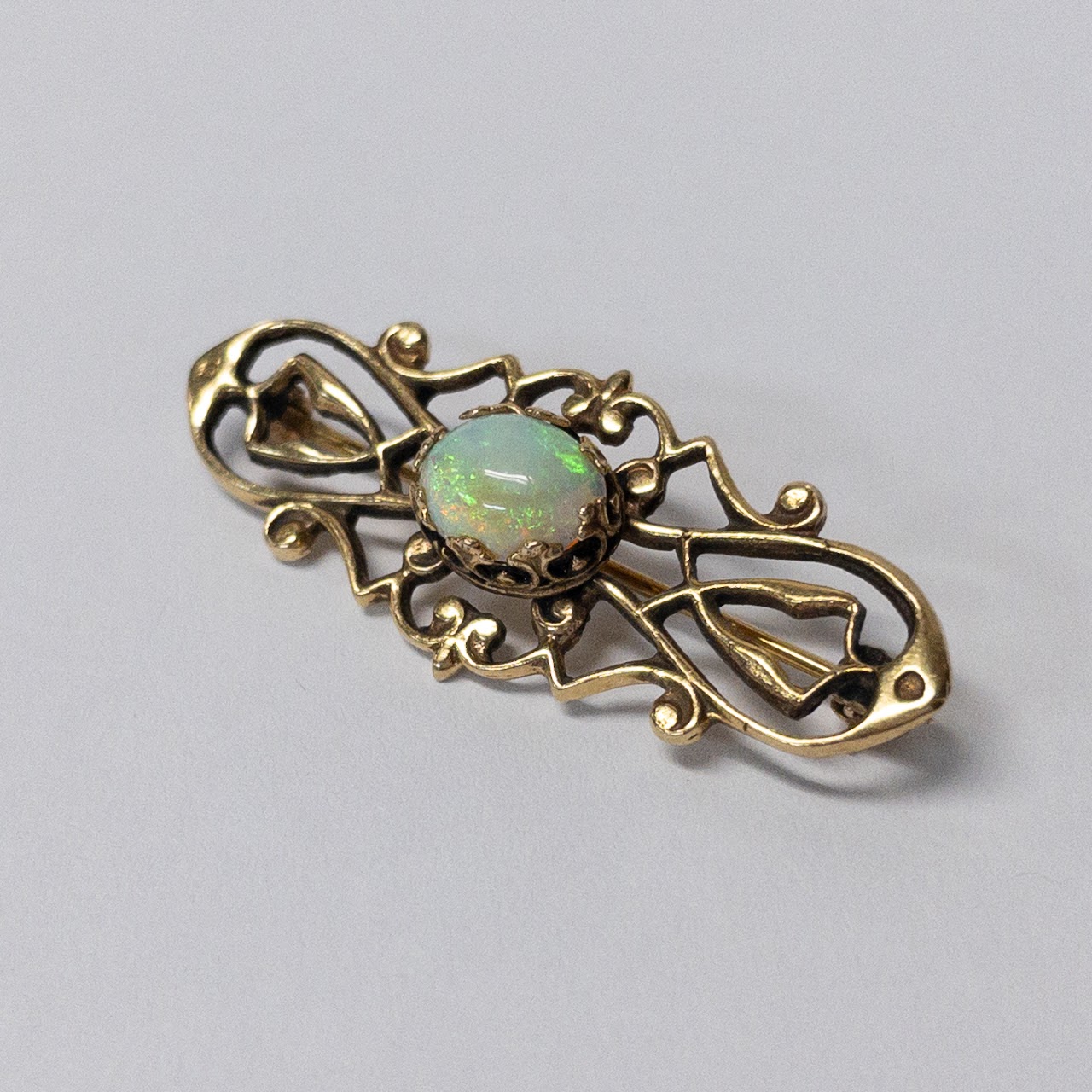 14K Gold & Opal Brooch