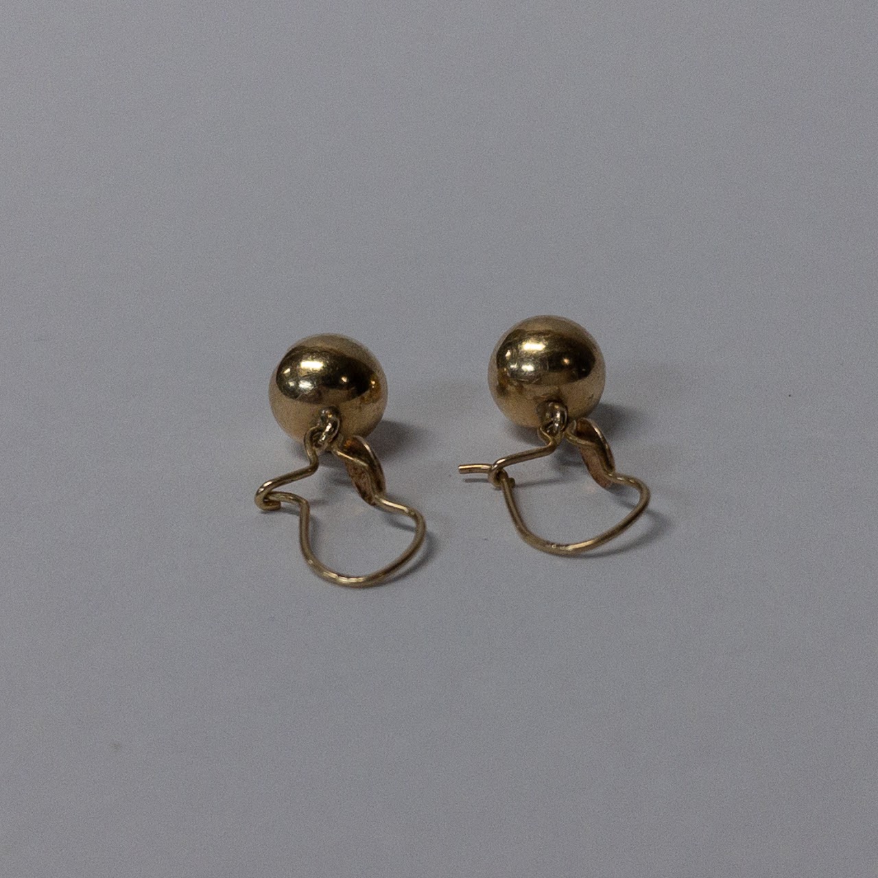 14K Gold Ball Drop Earrings