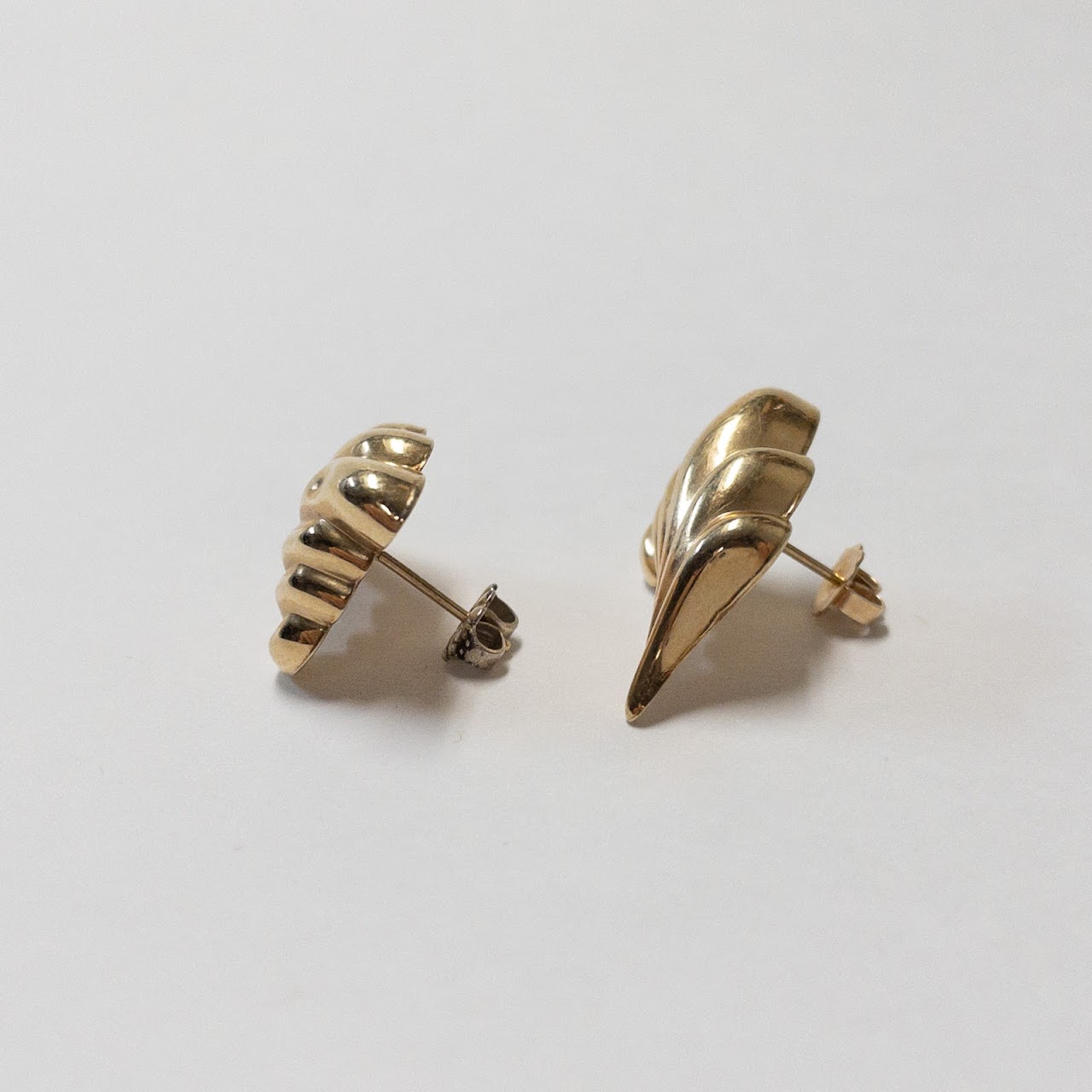 14K Gold Abstract Earrings