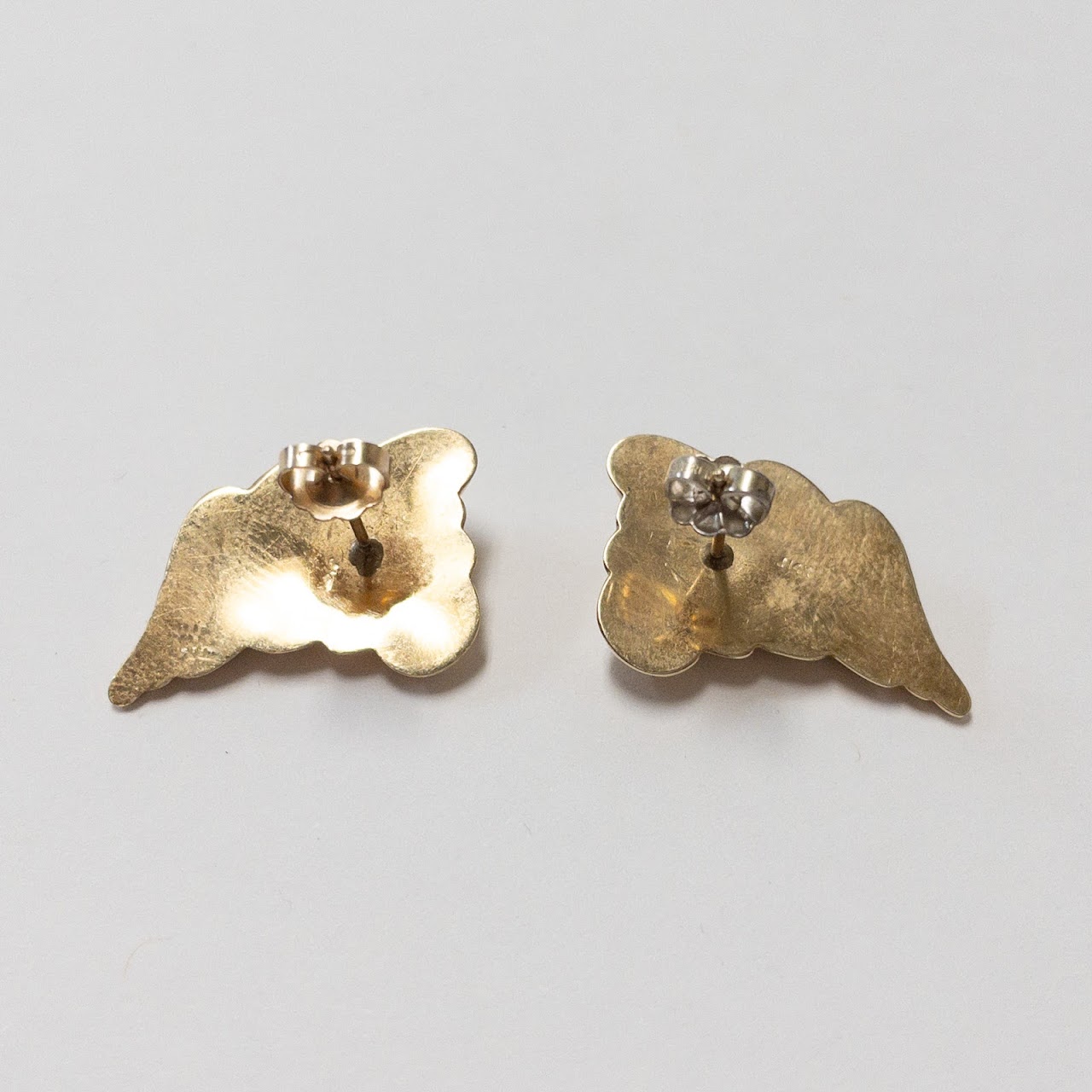 14K Gold Abstract Earrings