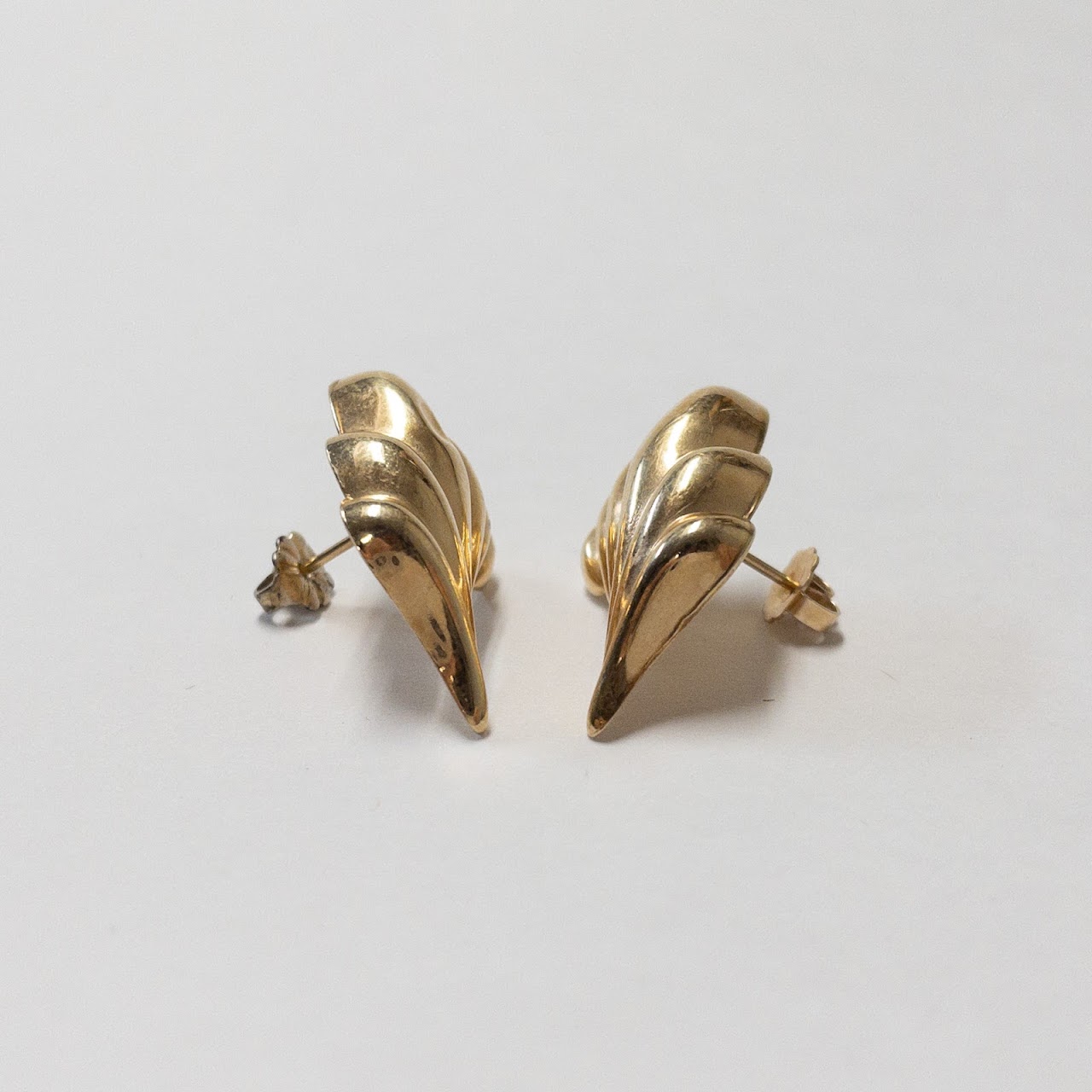 14K Gold Abstract Earrings