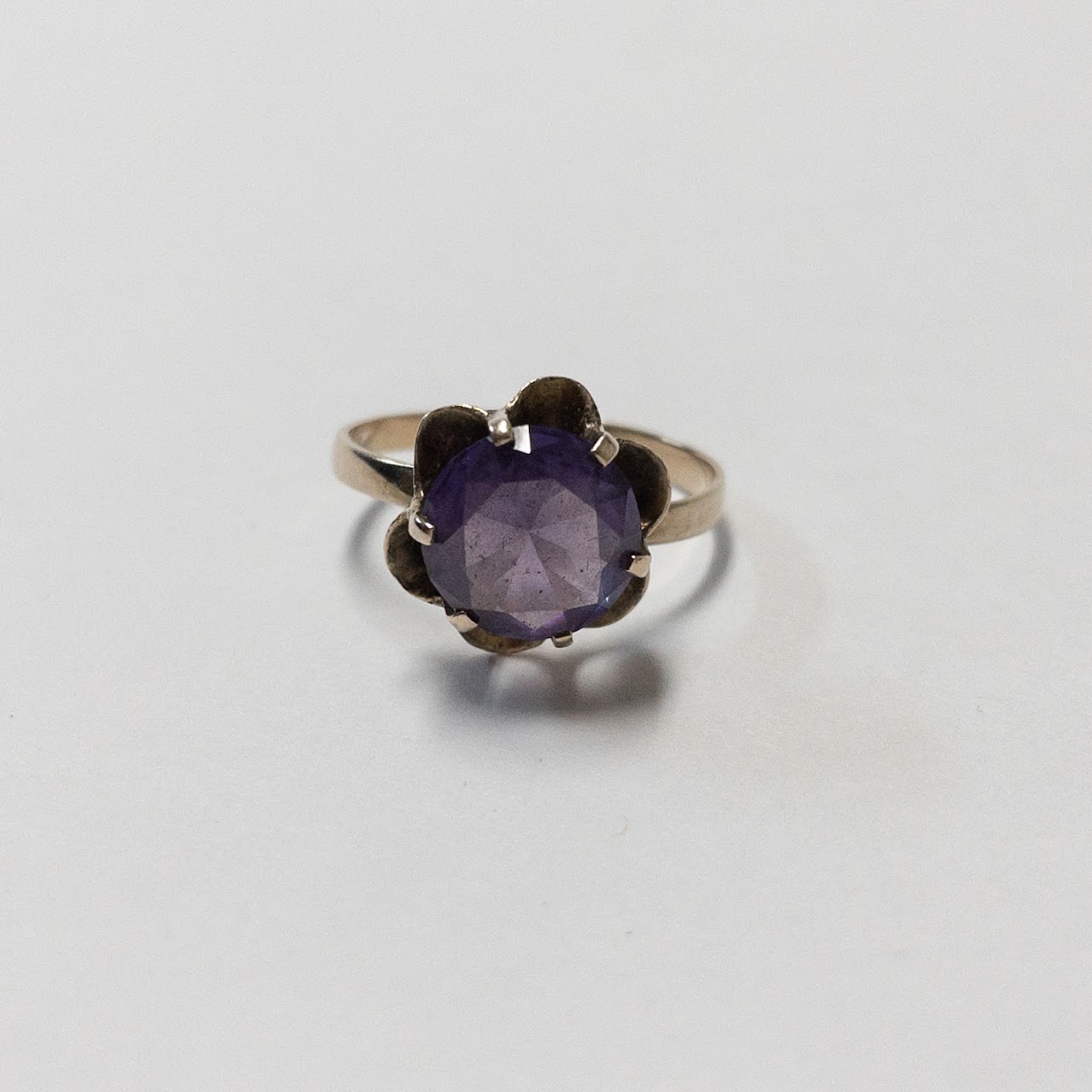 14K Gold & Amethyst Ring