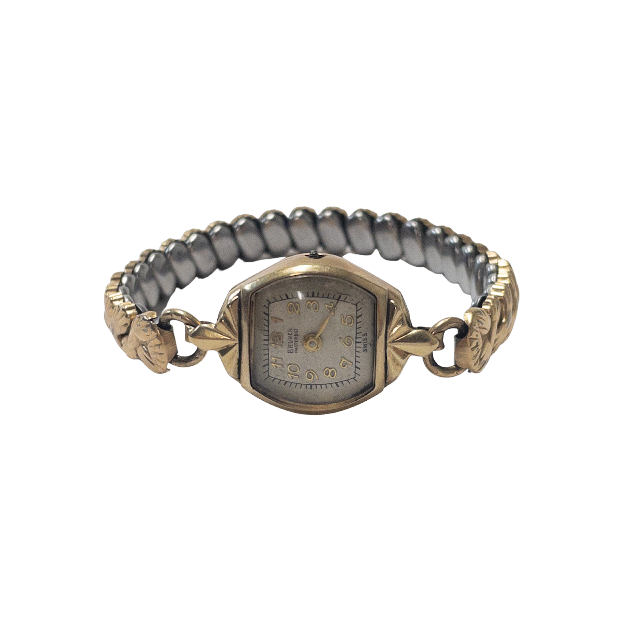 14K Gold Bruner Vintage Bracelet Watch