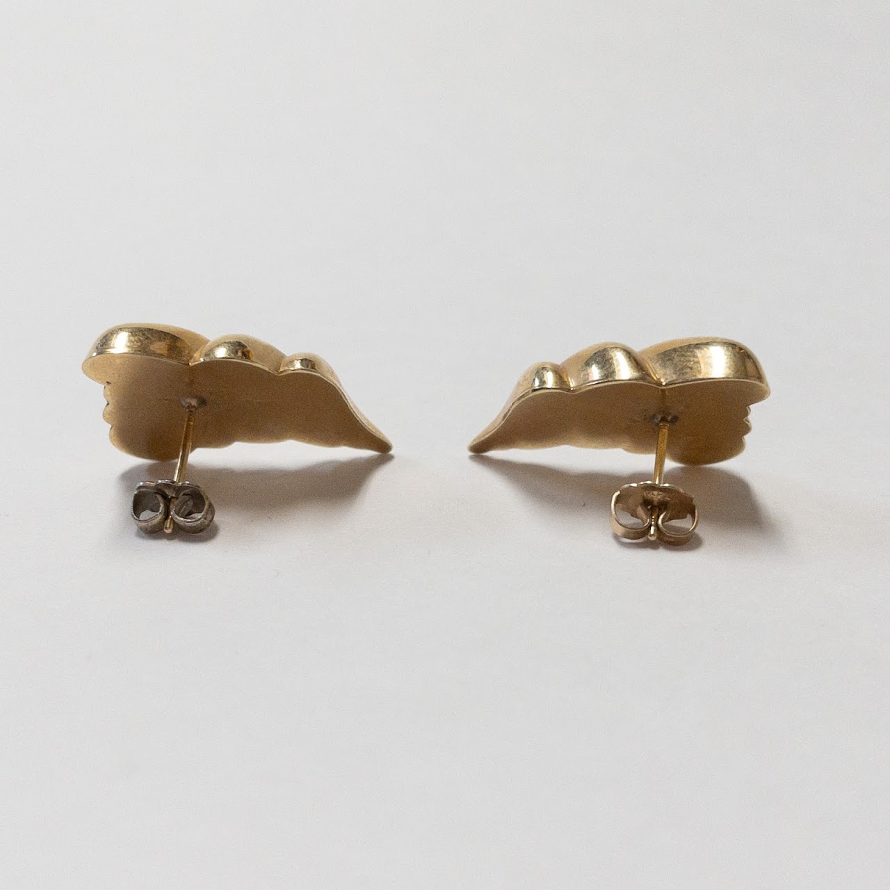 14K Gold Abstract Earrings