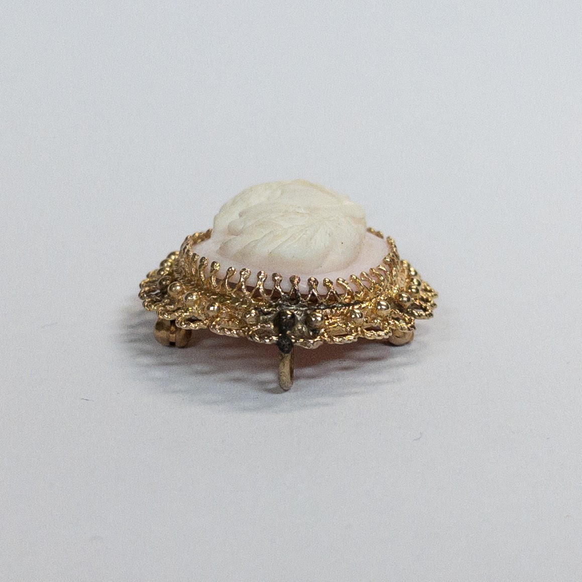 14K Gold Cameo Brooch