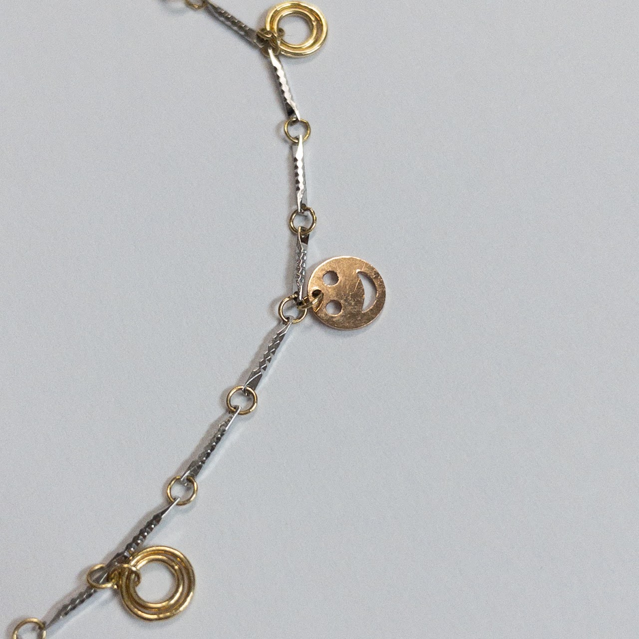 18K White and Yellow Gold Charm Bracelet