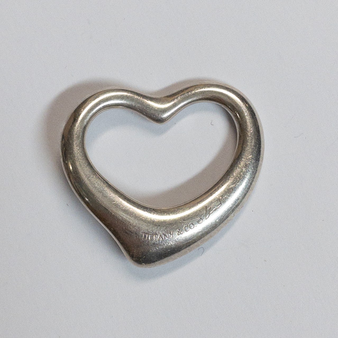 Tiffany & Co. X Elsa Peretti Sterling Silver Open Heart Pendant