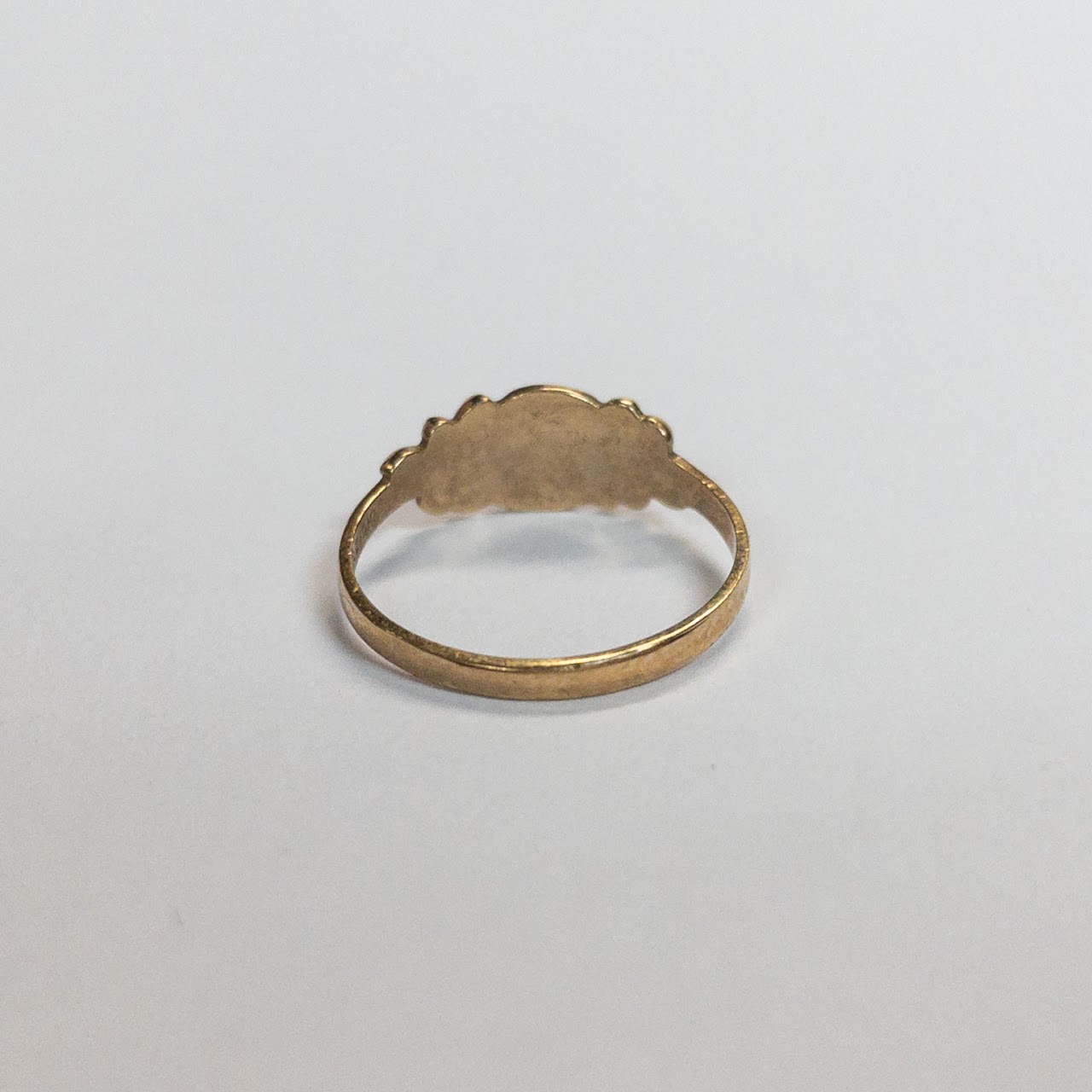 10K Gold 'H' Monogrammed Baby Ring