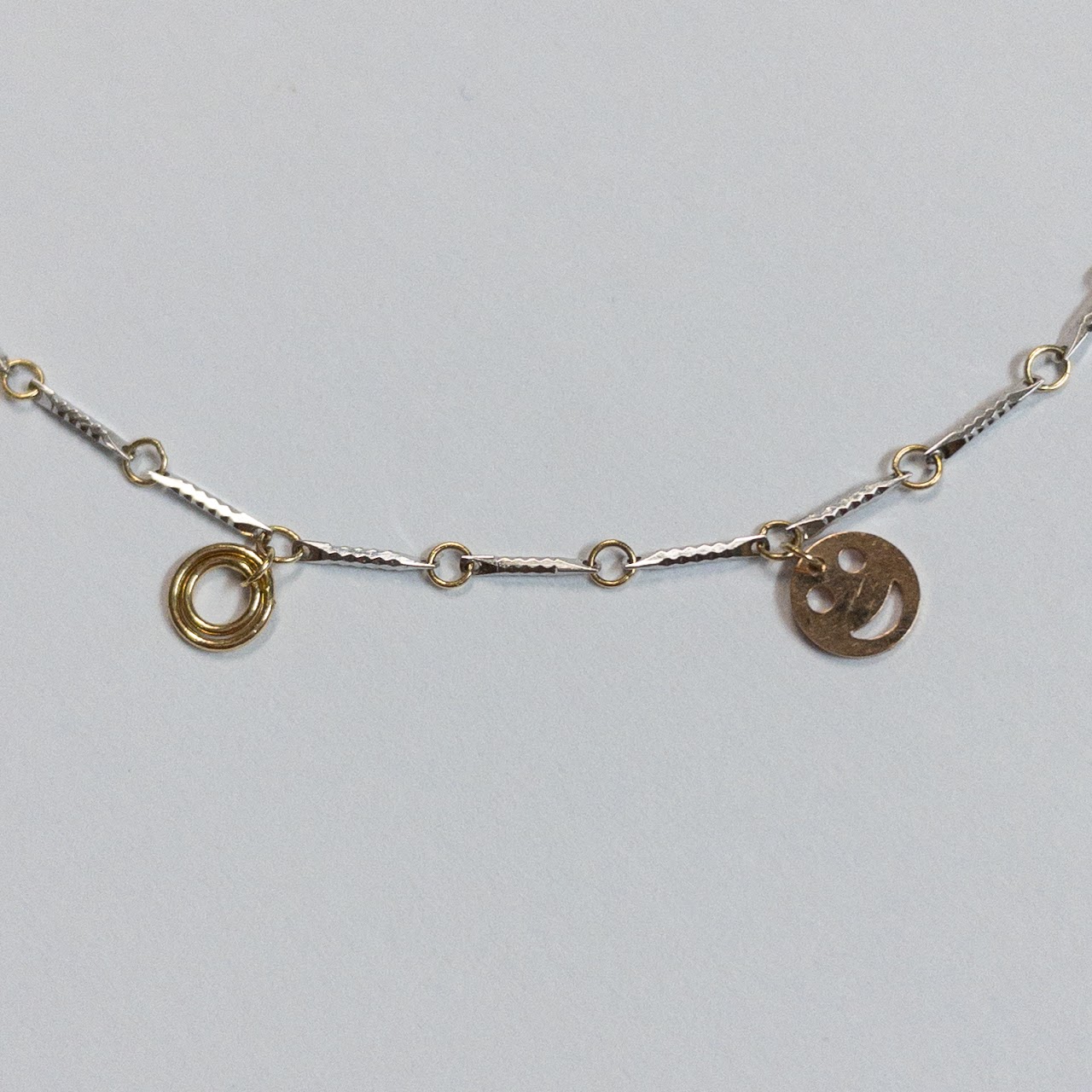 18K White and Yellow Gold Charm Bracelet