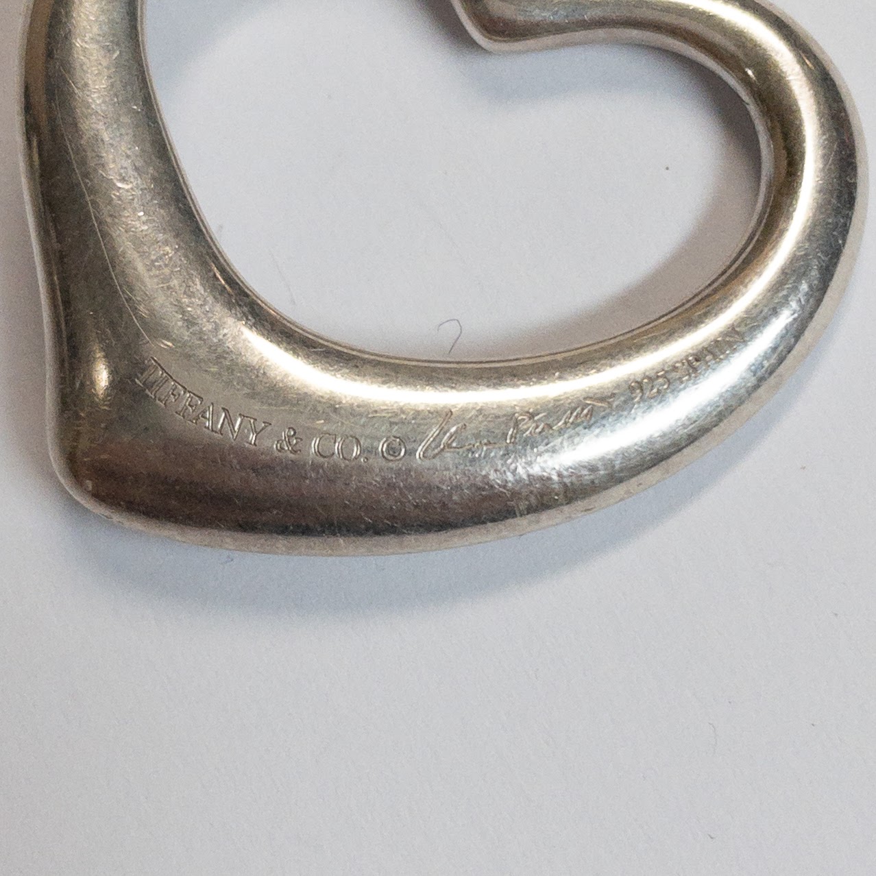 Tiffany & Co. X Elsa Peretti Sterling Silver Open Heart Pendant