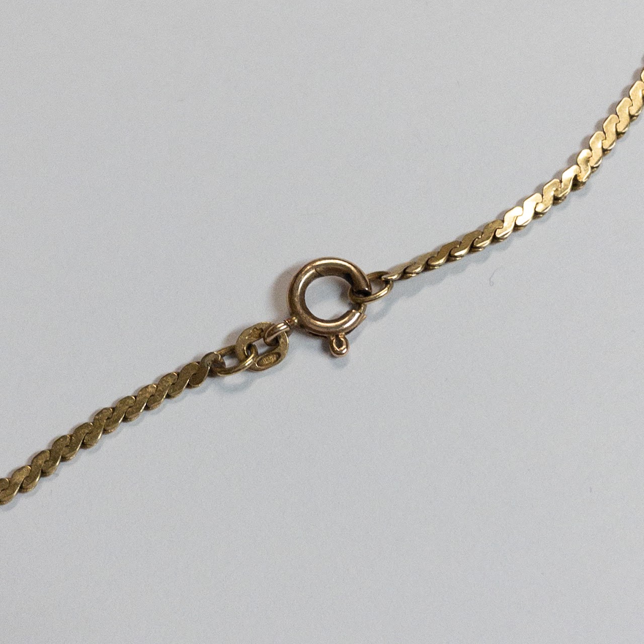 14K Gold Flat Chain Necklace