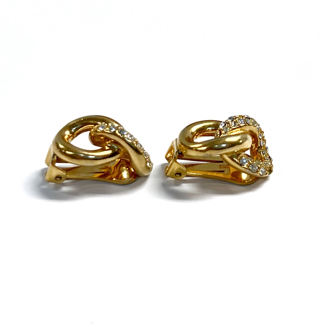 Christian Dior Interlocking Ring Earrings