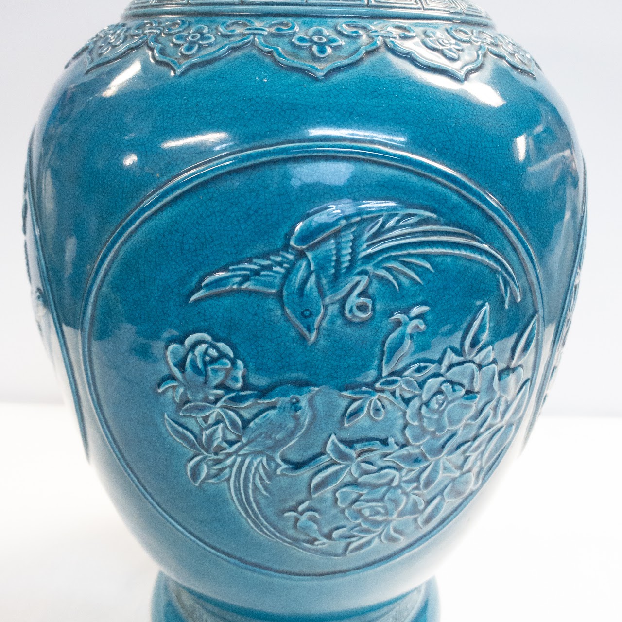 Pair of Turquoise Chinese Vases