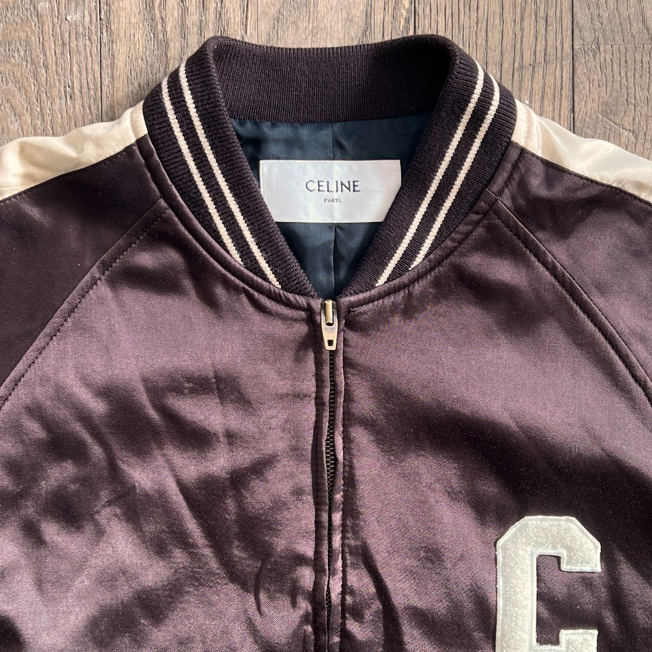 Céline Souvenir Satin Teddy Jacket