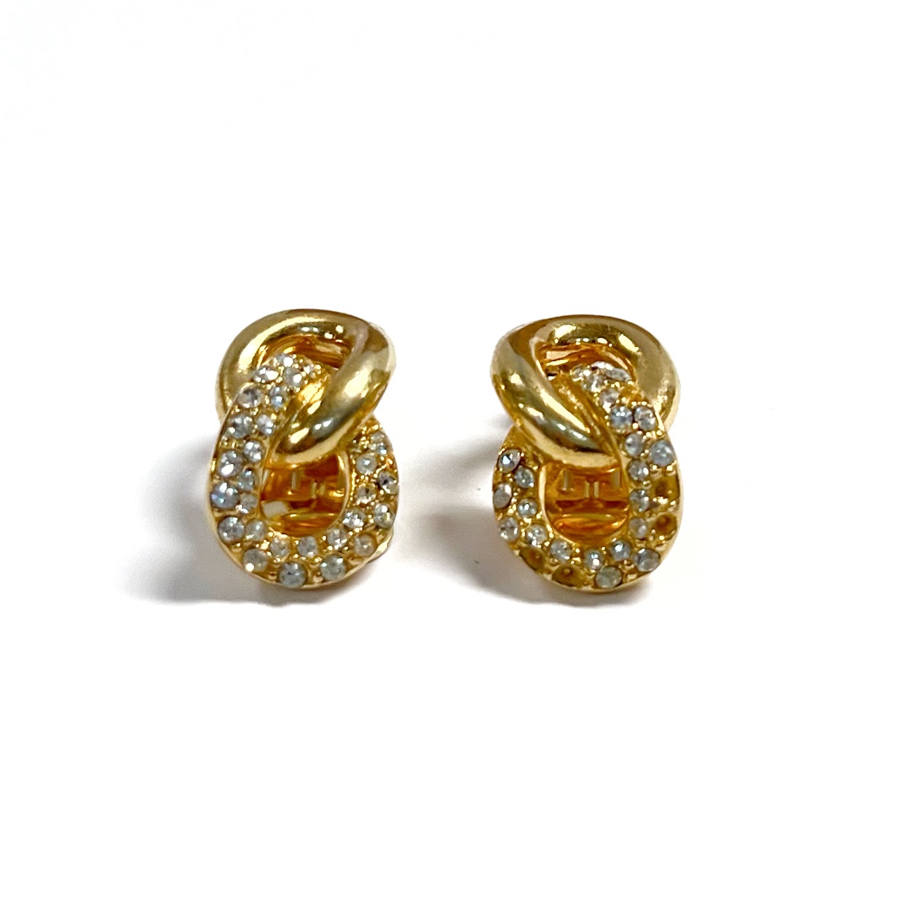 Christian Dior Interlocking Ring Earrings