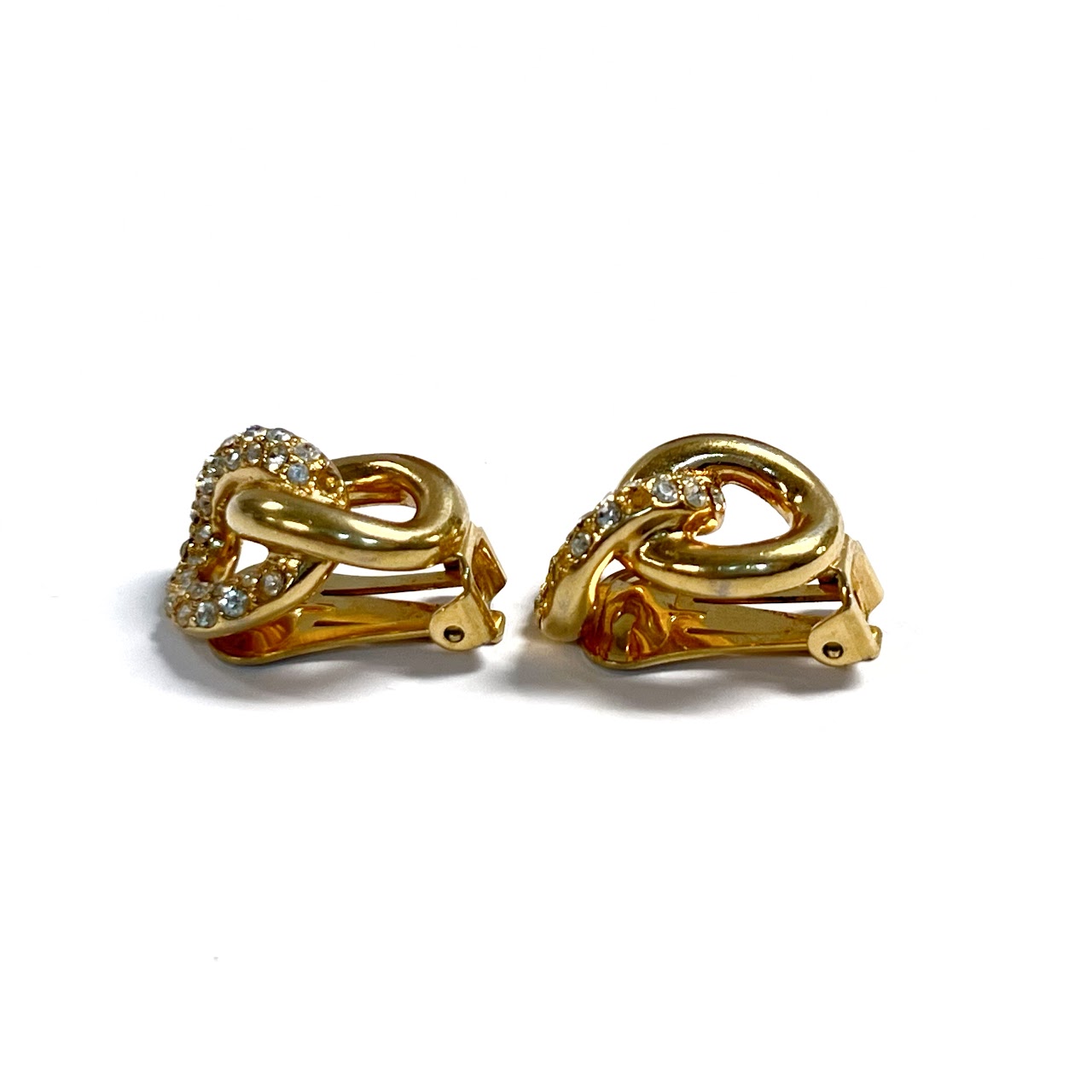 Christian Dior Interlocking Ring Earrings