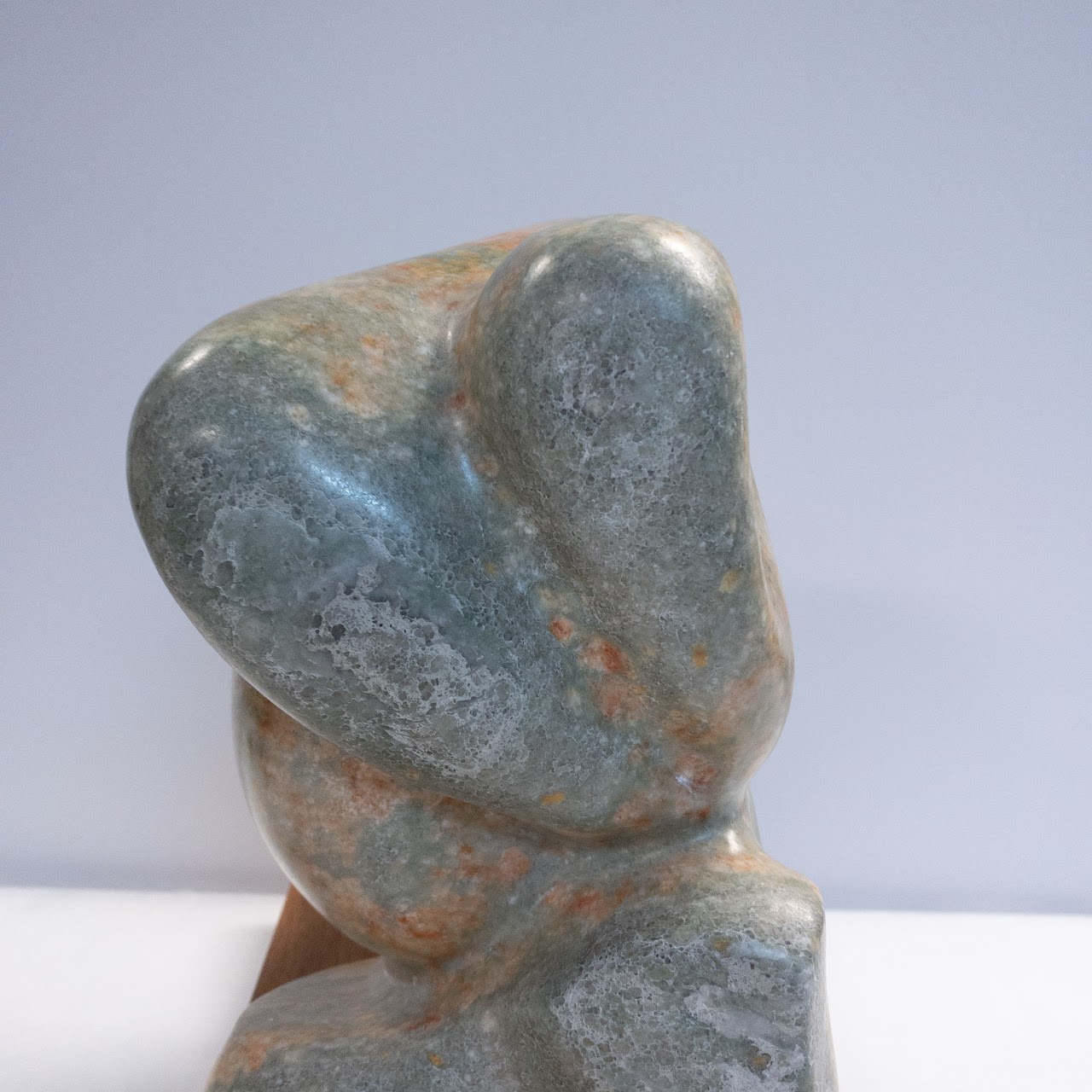 Signed Abstract Alabaster Sculpture