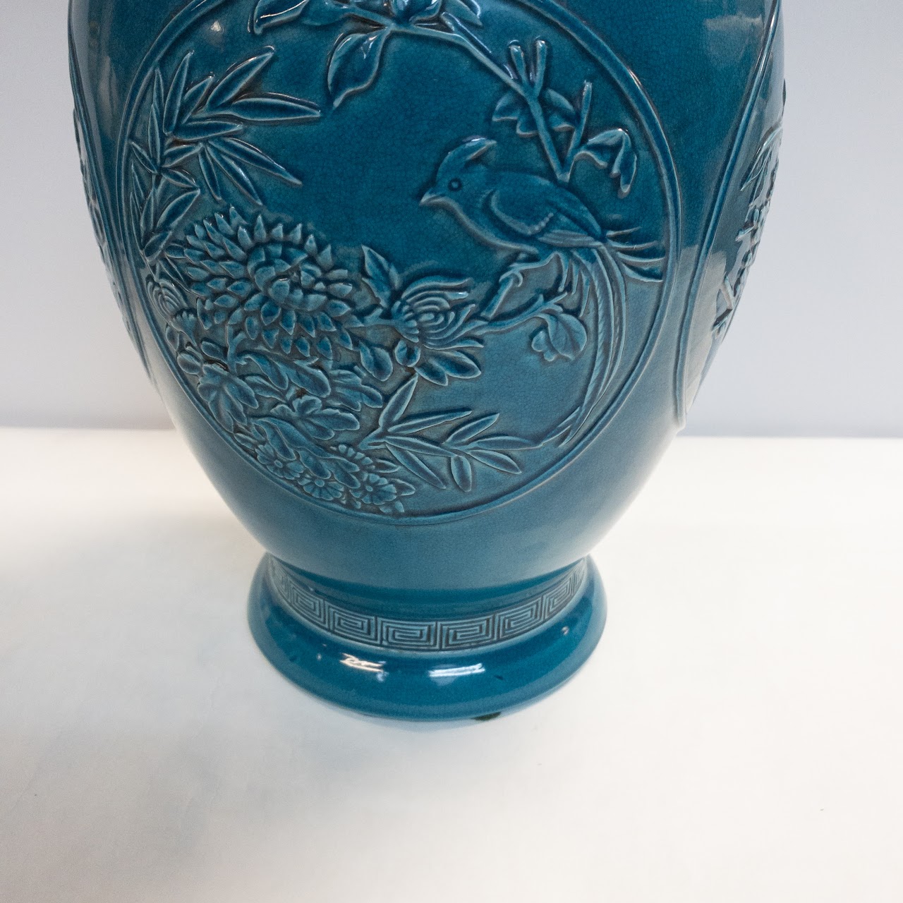 Pair of Turquoise Chinese Vases