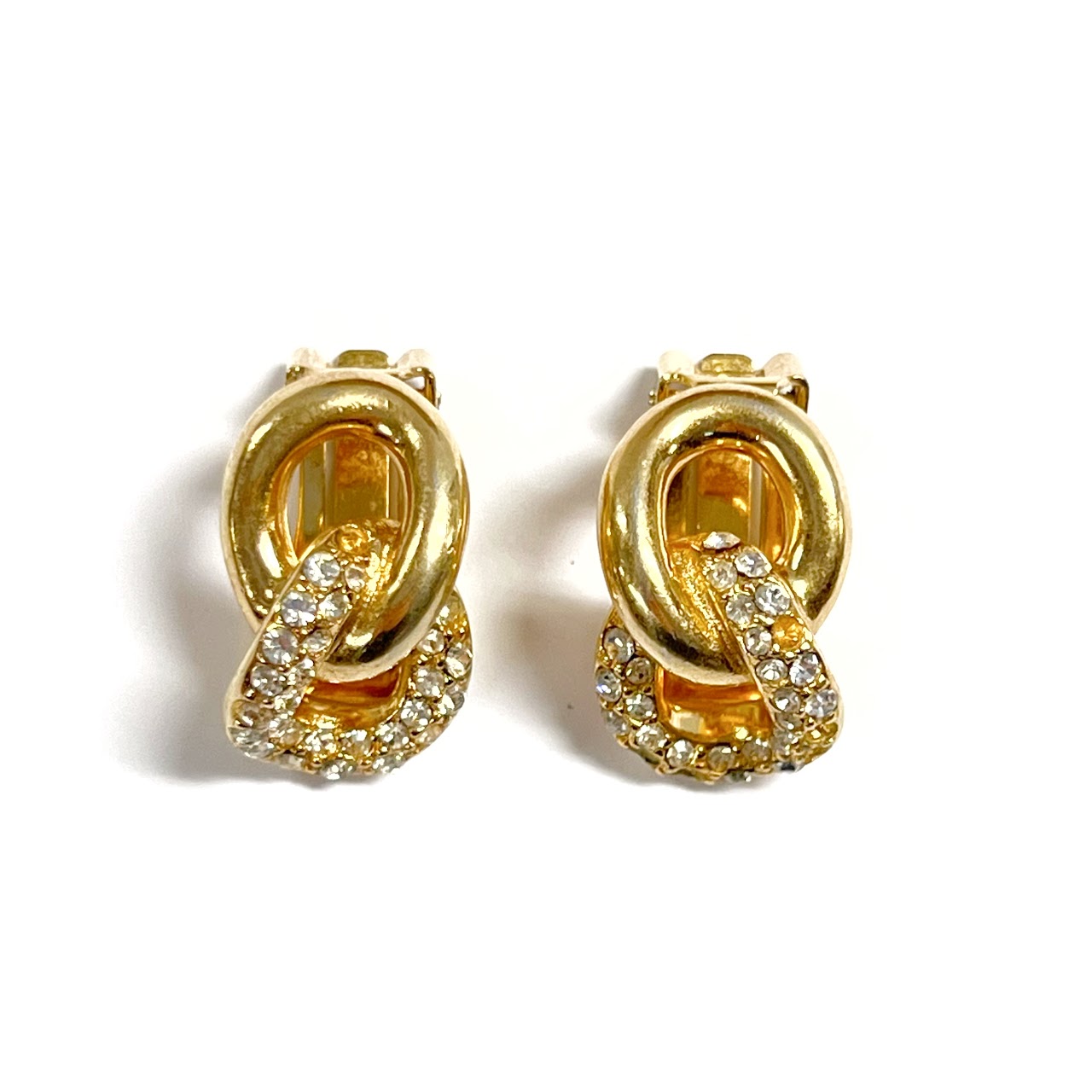 Christian Dior Interlocking Ring Earrings