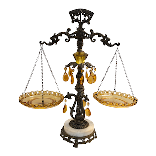 Amber Glass Decorative Scale