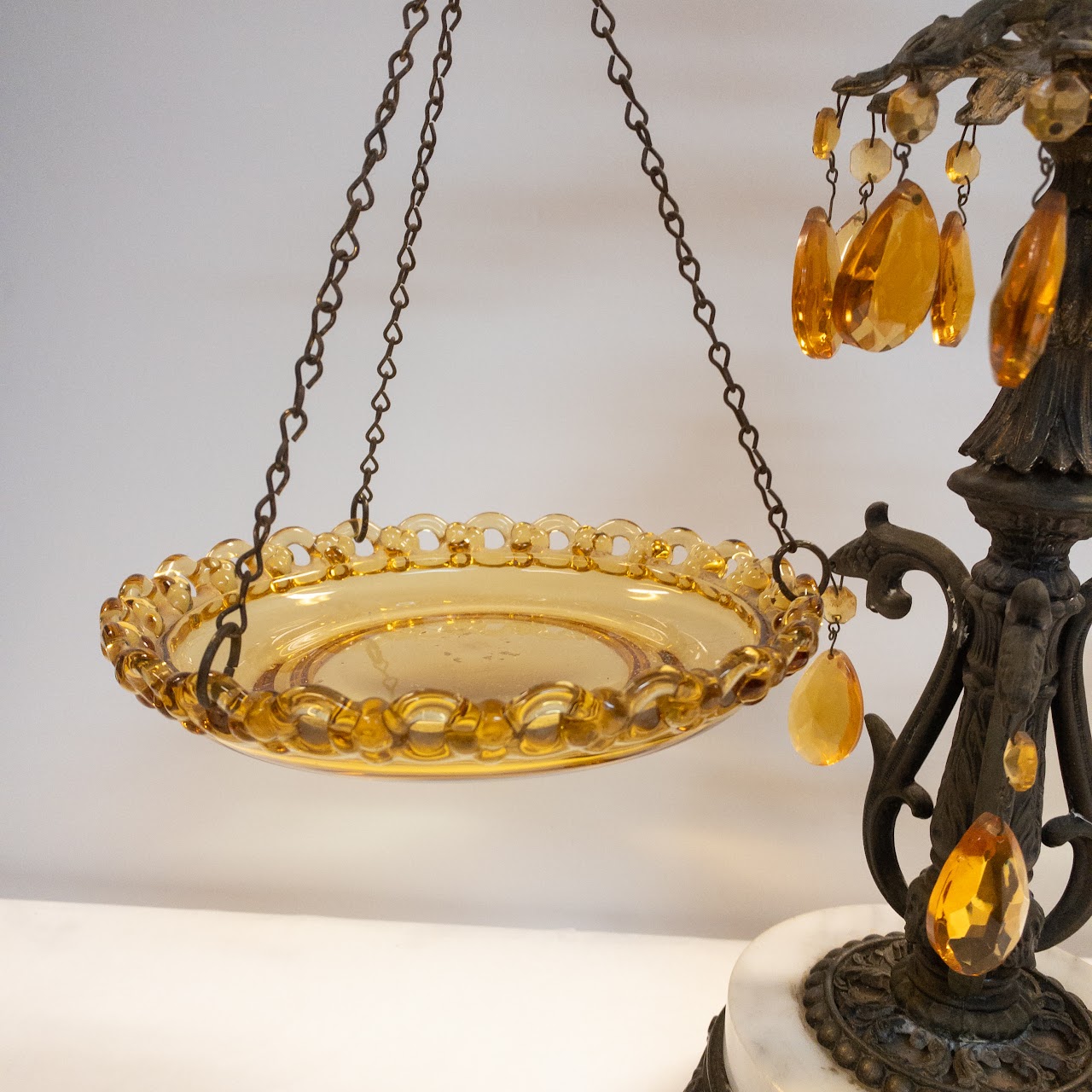 Amber Glass Decorative Scale