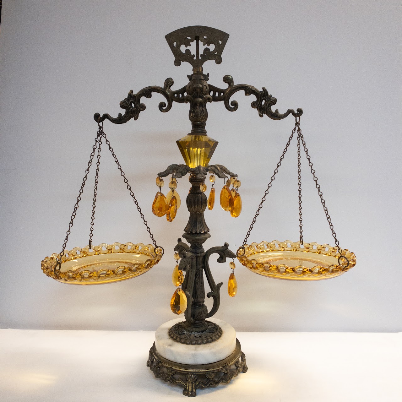 Amber Glass Decorative Scale