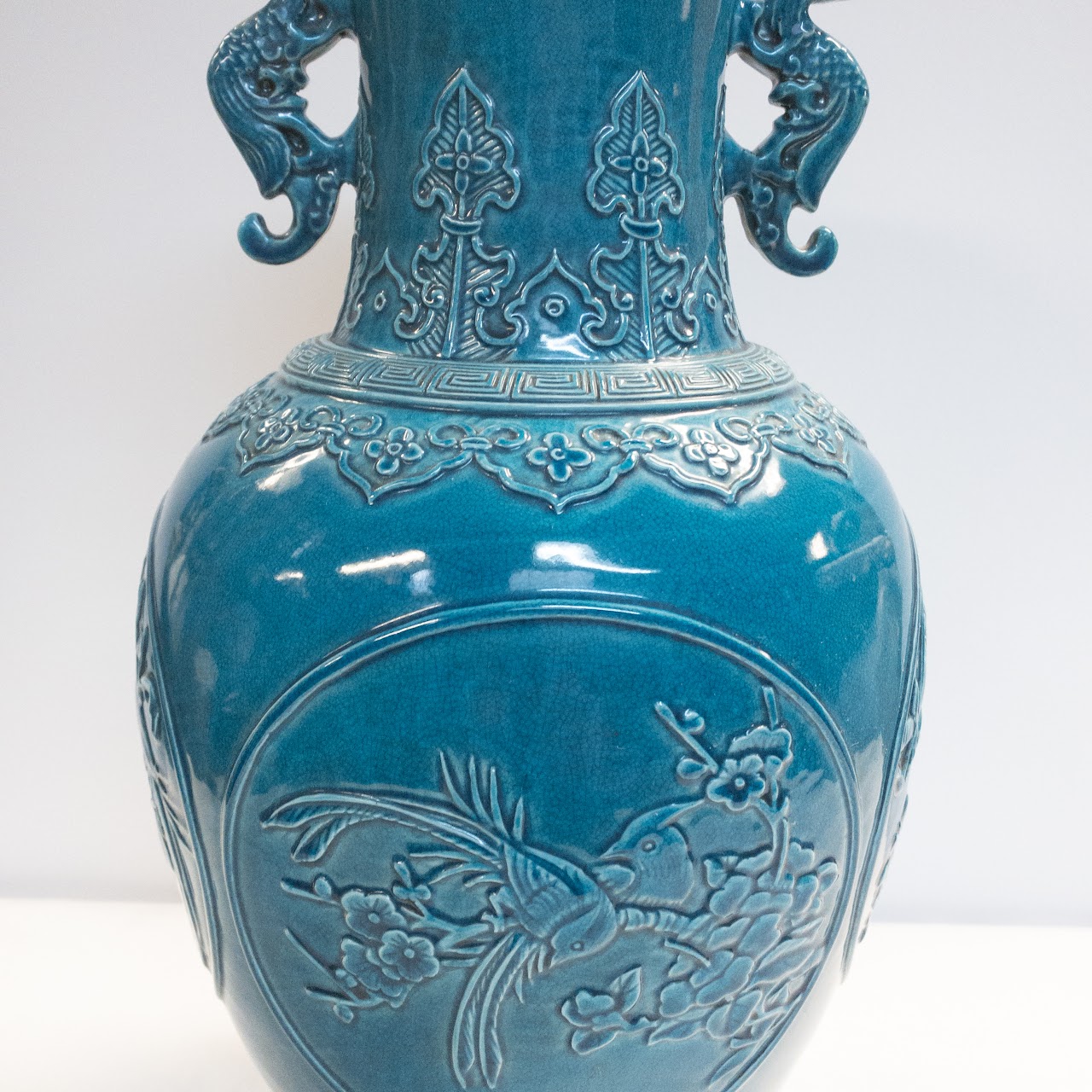 Pair of Turquoise Chinese Vases