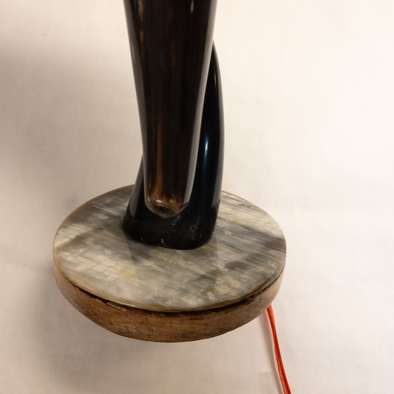 Polished Cow Horn Table Lamp