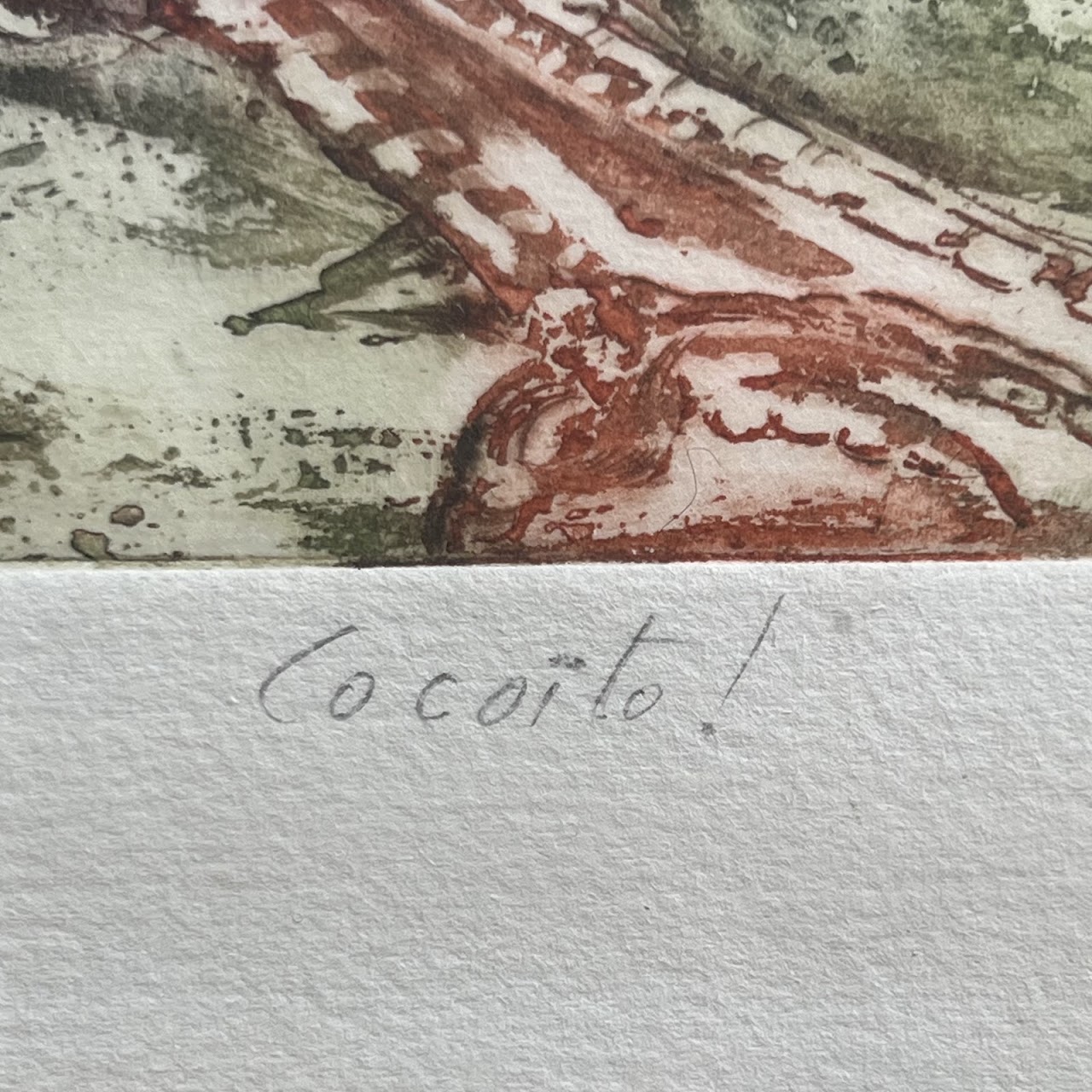 'Cocoito!' Signed Aquatint Etching