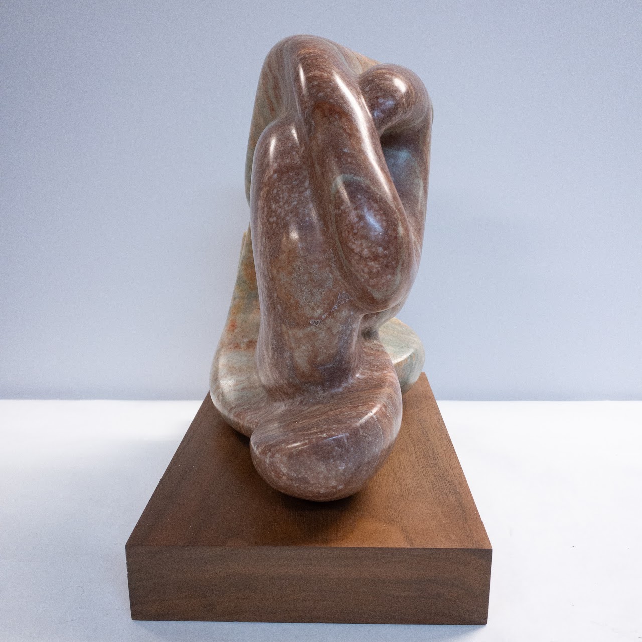 Signed Abstract Alabaster Sculpture